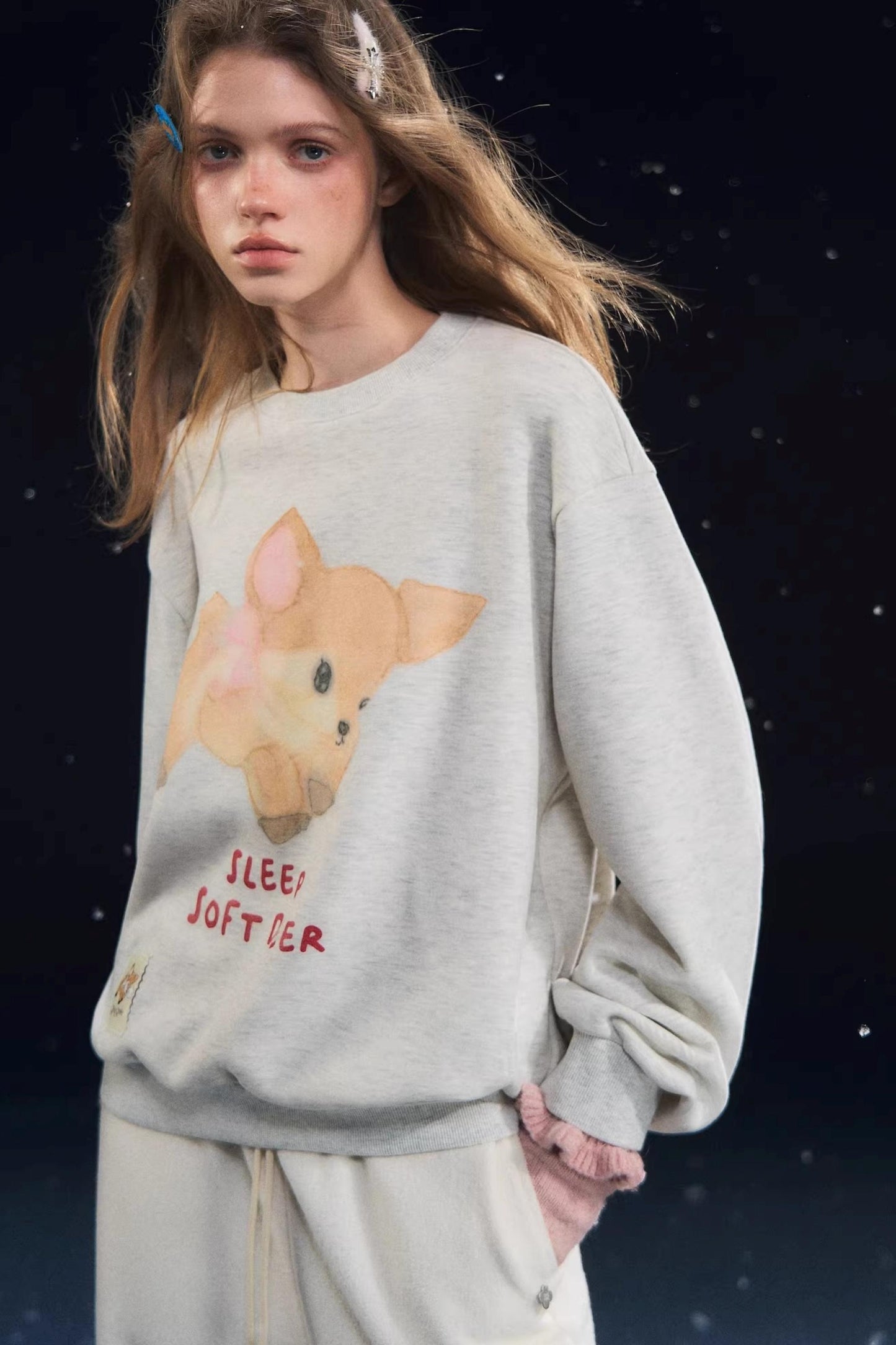 Deer Velvet Sweatshirt Sweater