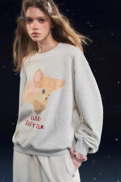 Deer Velvet Sweatshirt Sweater