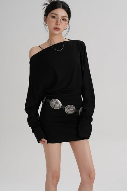 Temperament Shoulder T-shirt