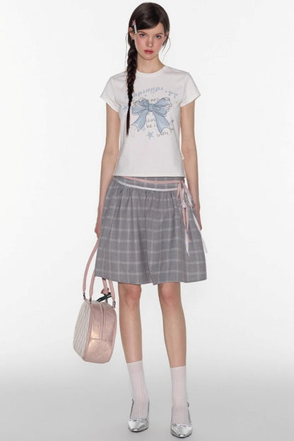 Butterfly Print Short Sleeve Top