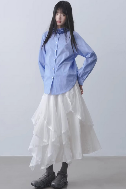 Blue Sea Striped Blouse