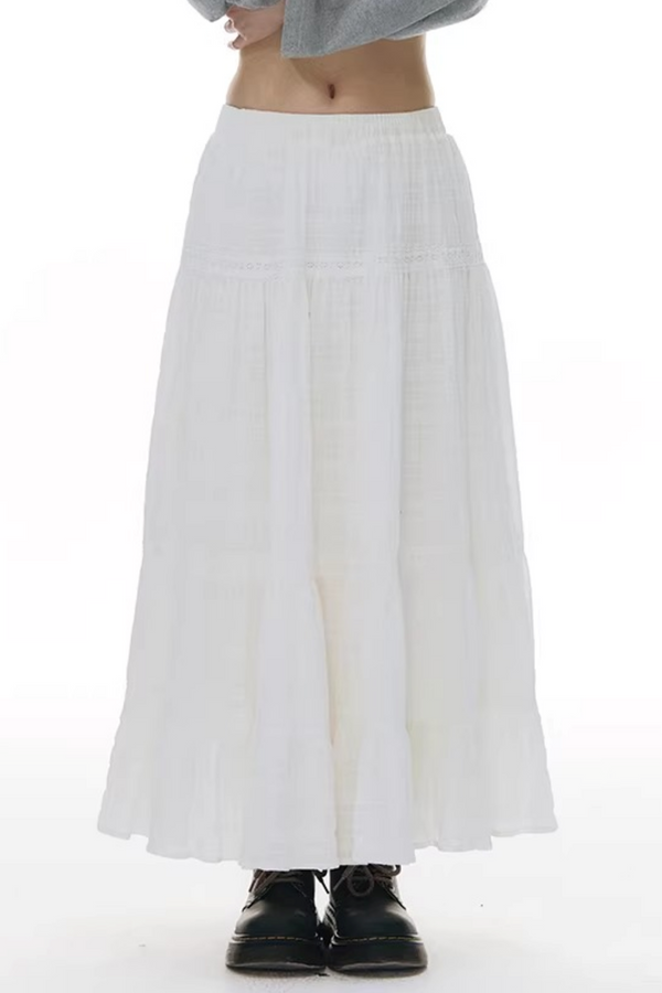 Patchwork Lace A-Line Skirt