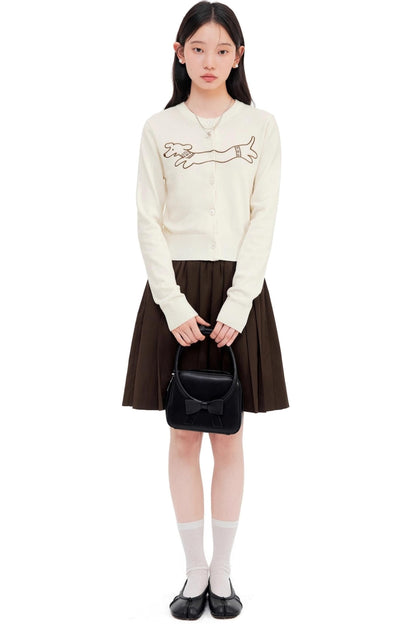 Embroidered Knitted Casual Top