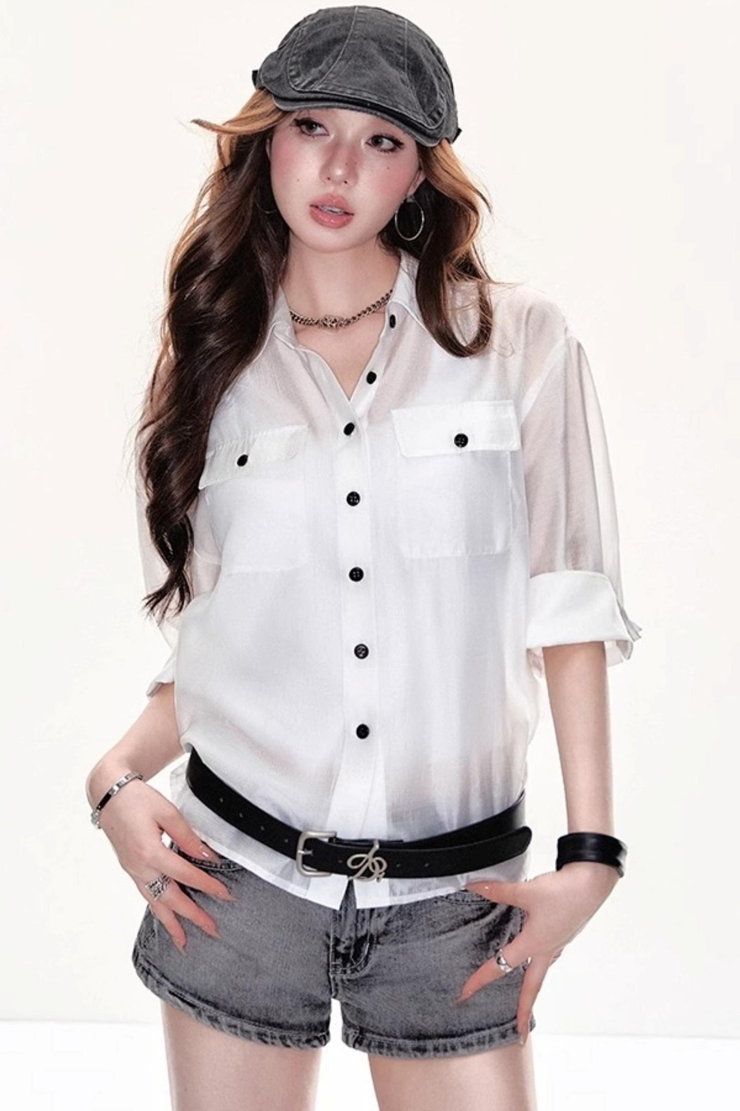 Sheer Sleeve Shirt