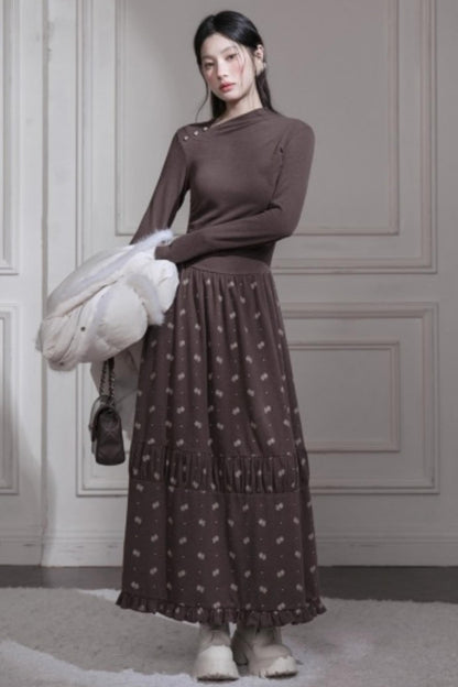 Warm Velvet Snowflake Dress