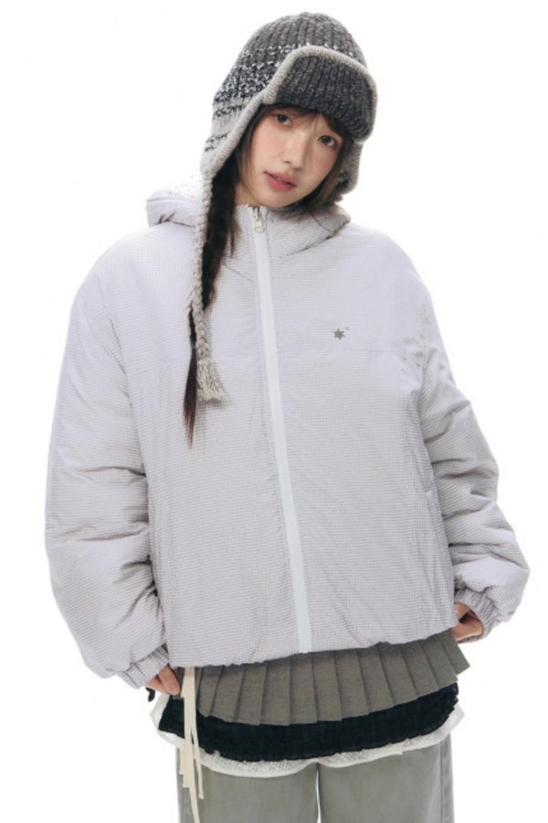 Reversible Polka Dot Hooded Jacket