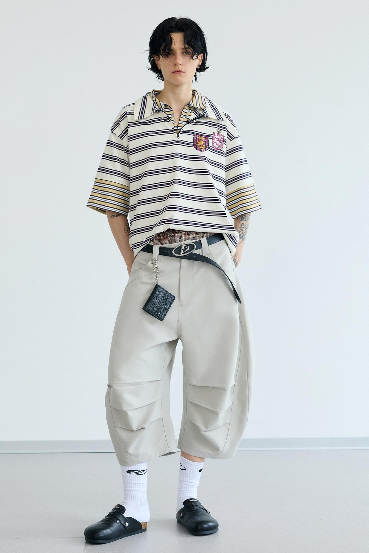 Deconstructed Pleat Pants