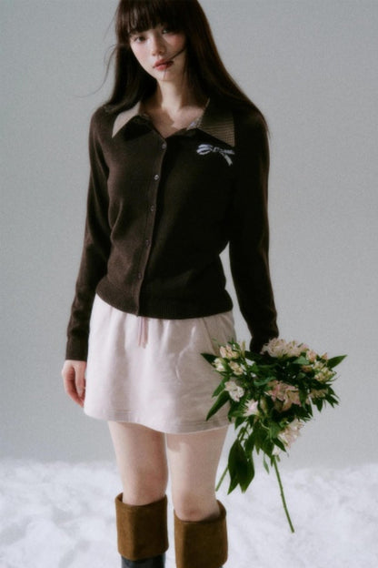 Miao-Style Wool Cardigan Sweater