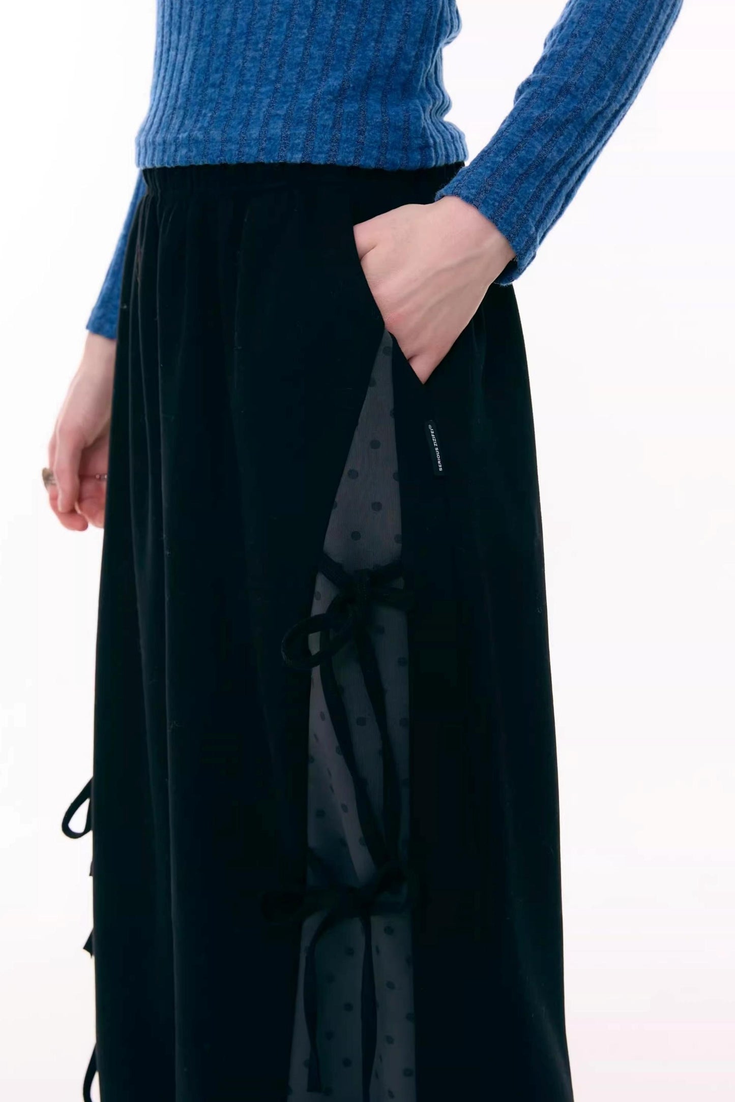 Deconstructed Bow Polka Dot Pants