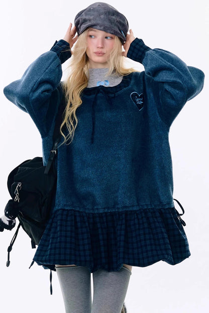 Patchwork Plaid Wool Dress