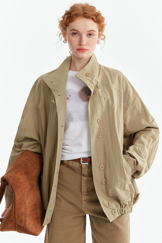 Houndstooth Short Cargo Jacket