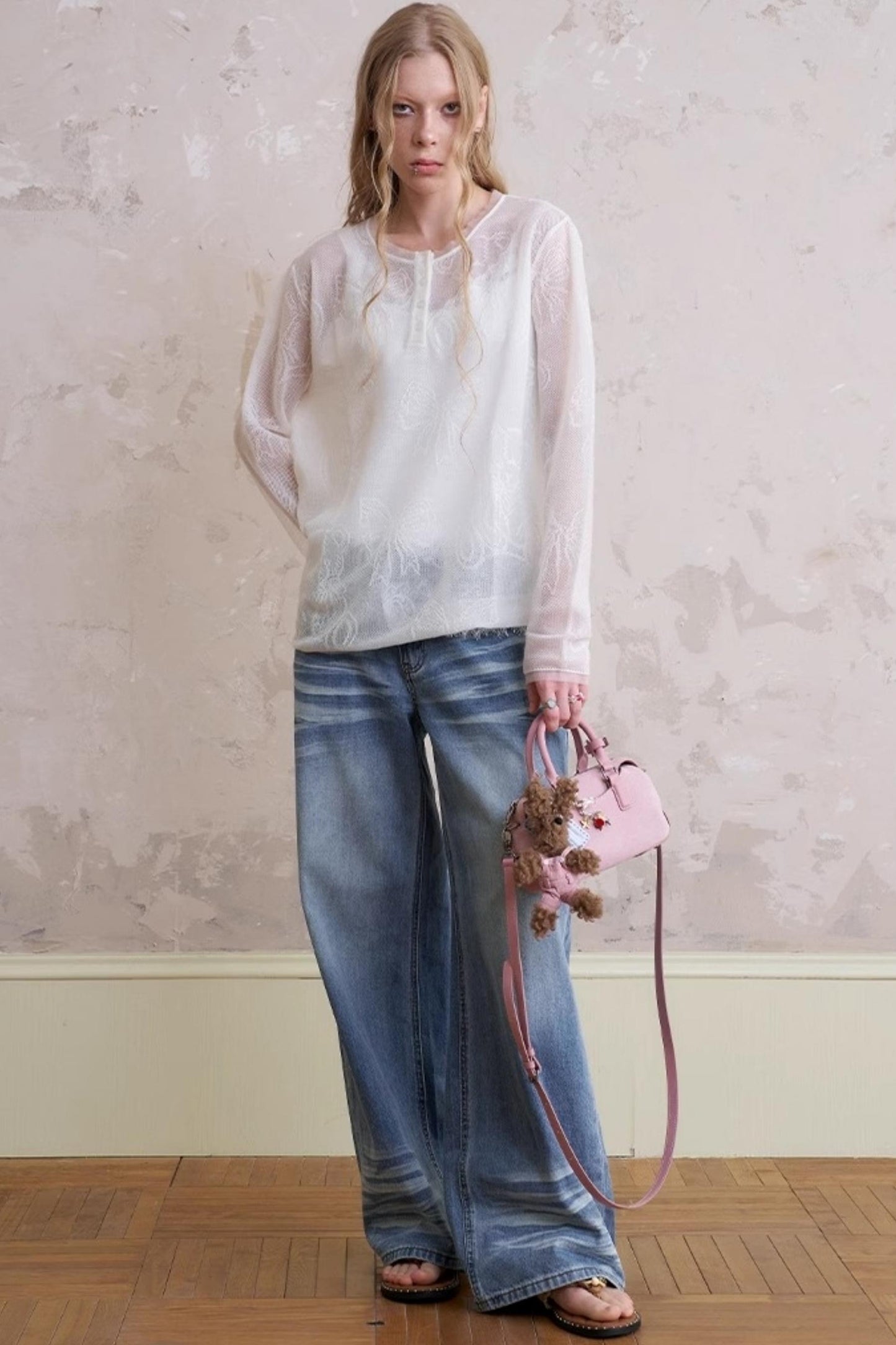 Summer Bear Knit Top