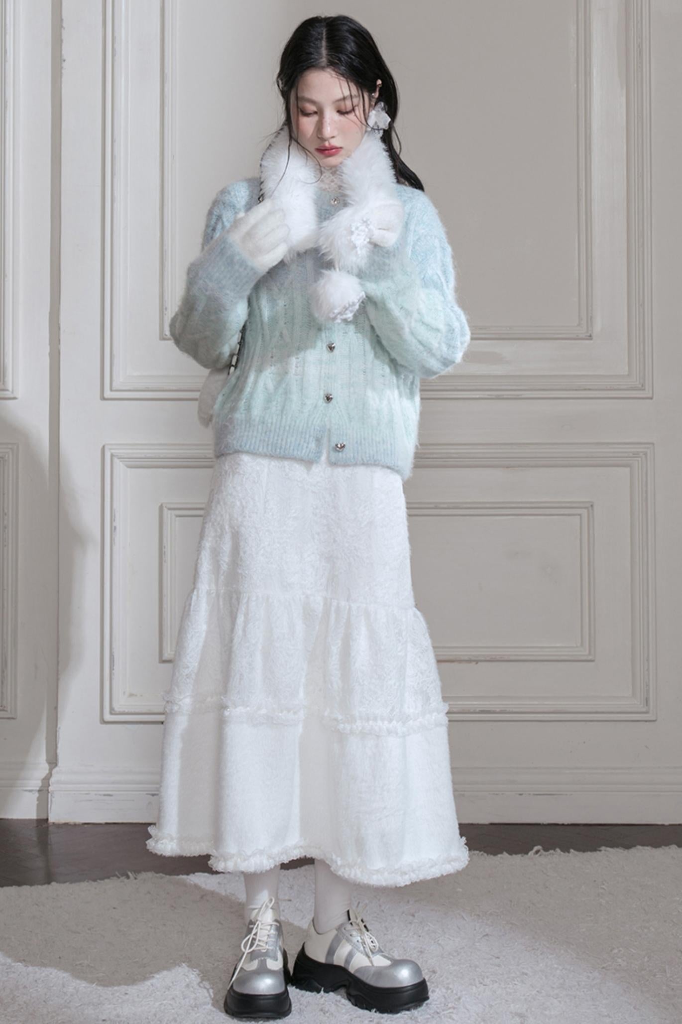 Gradient Wool Cardigan