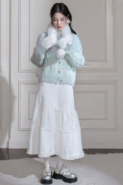 Gradient Wool Cardigan