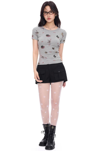 Bamboo A-Line Work Shorts