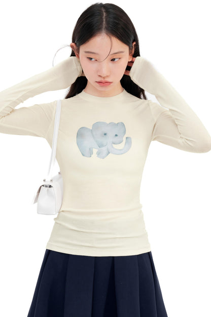 Round Neck Straight Shoulder Top