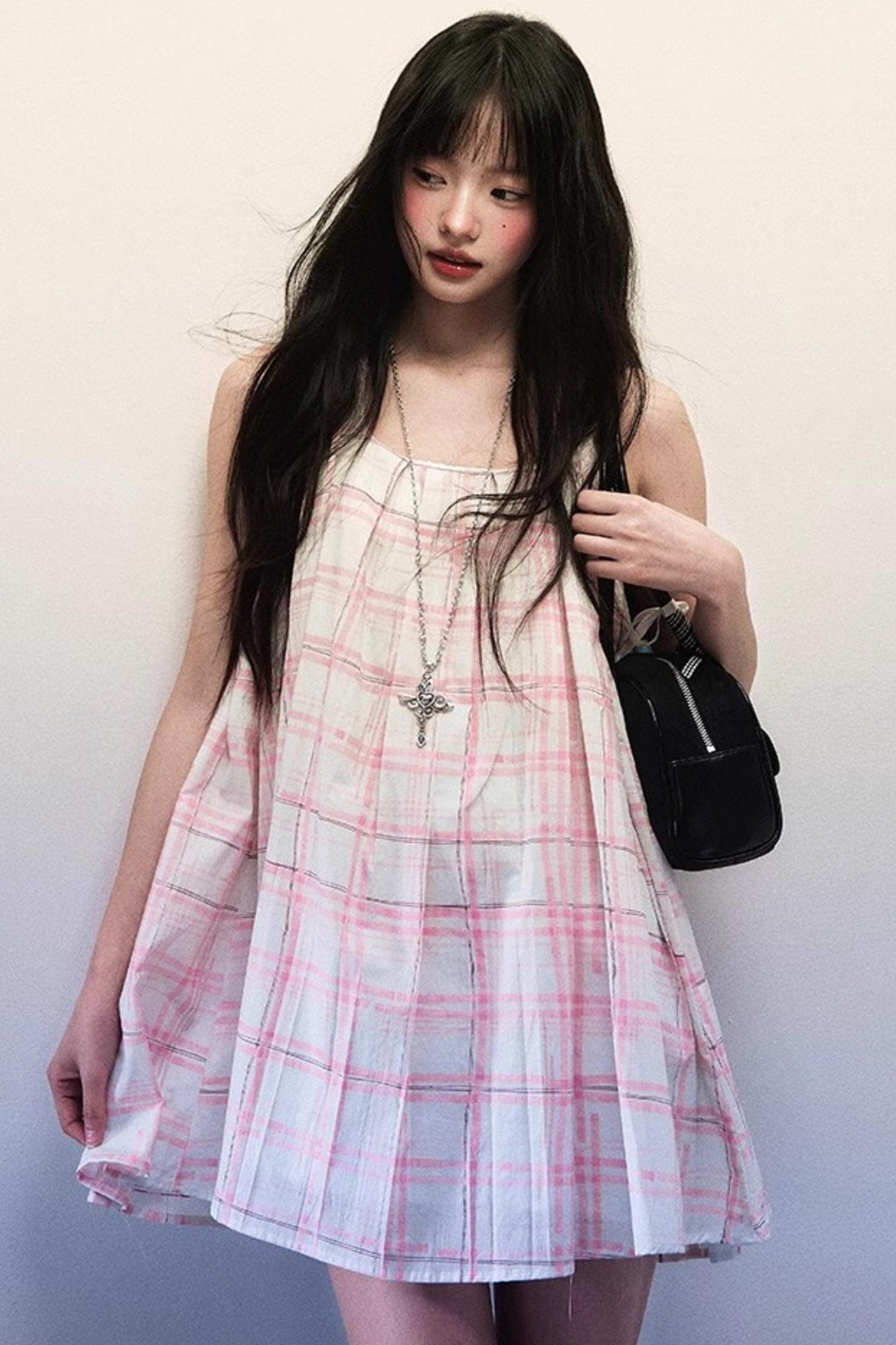 Pink Plaid Dress