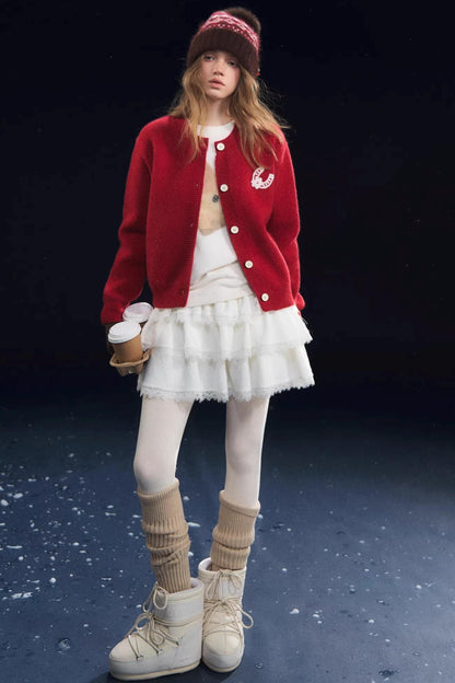 Lucky Pony Round Neck Cardigan