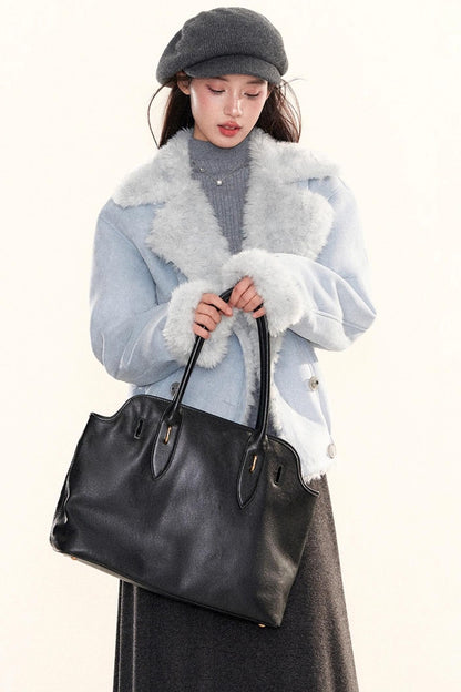 Double-Breasted Fur Coat