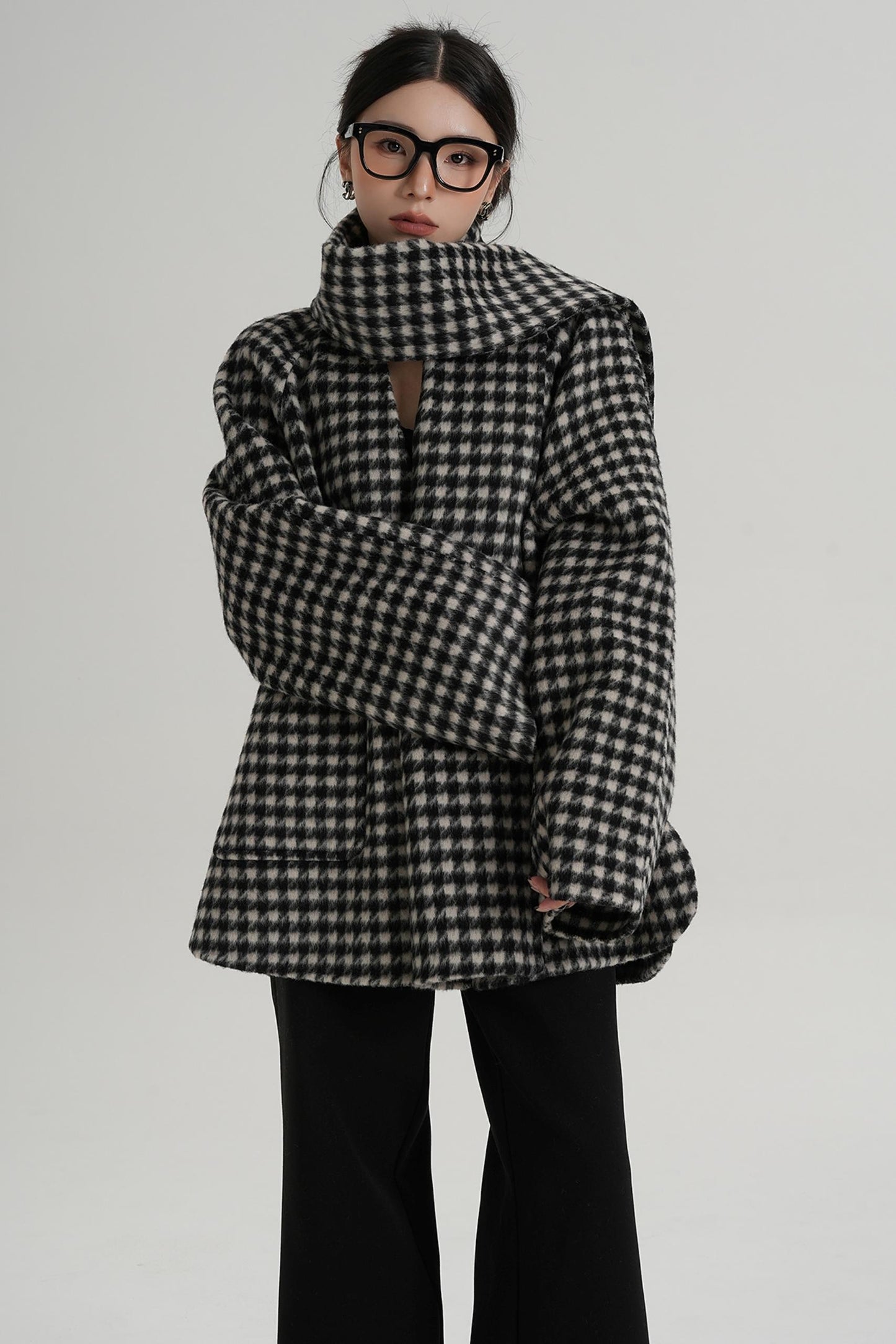 Plaid Wool Coat