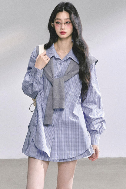 Autumn Plaid Suit Set-Up