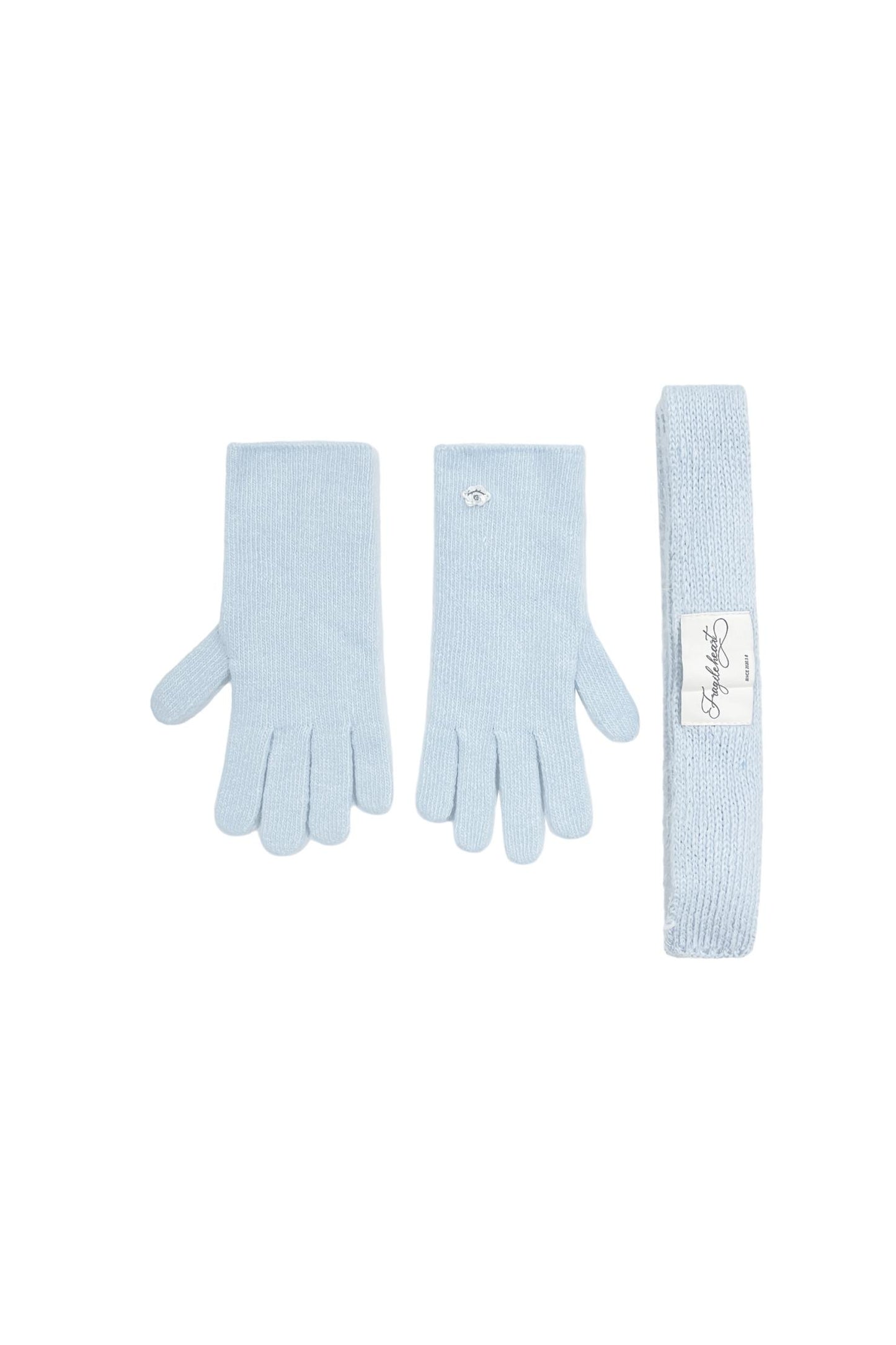 [10 31new] the winter atmosphere of the fragile shop Hokkaido cut-and-sew baby blue scarf gloves in the fall and winter