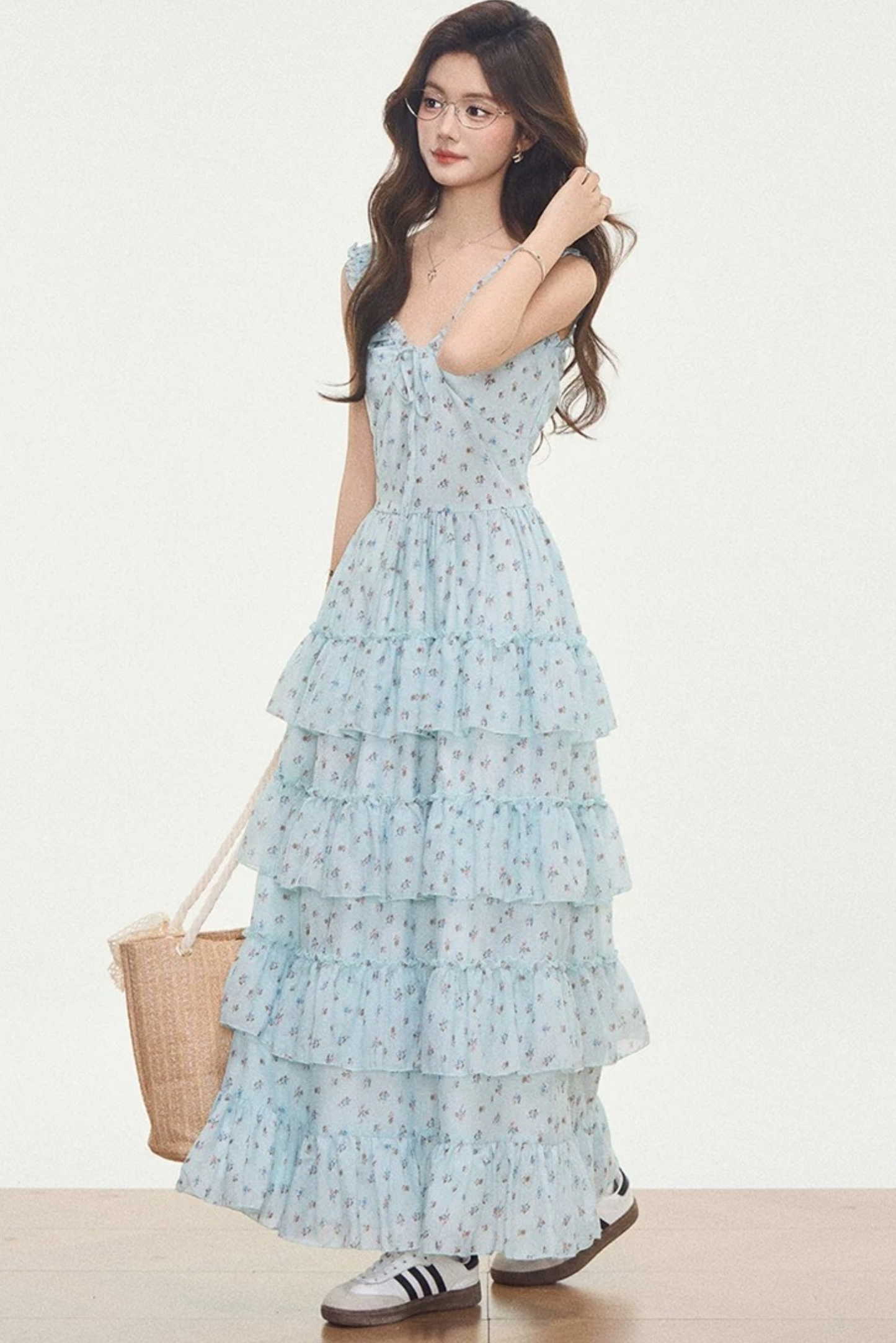 Mint Green Floral Dress