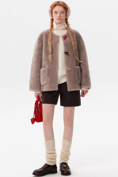 Retro Woolen Suit Shorts