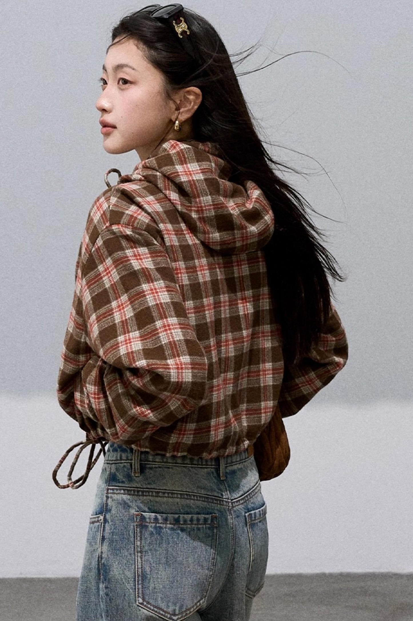 Texture Check Wool Jacket