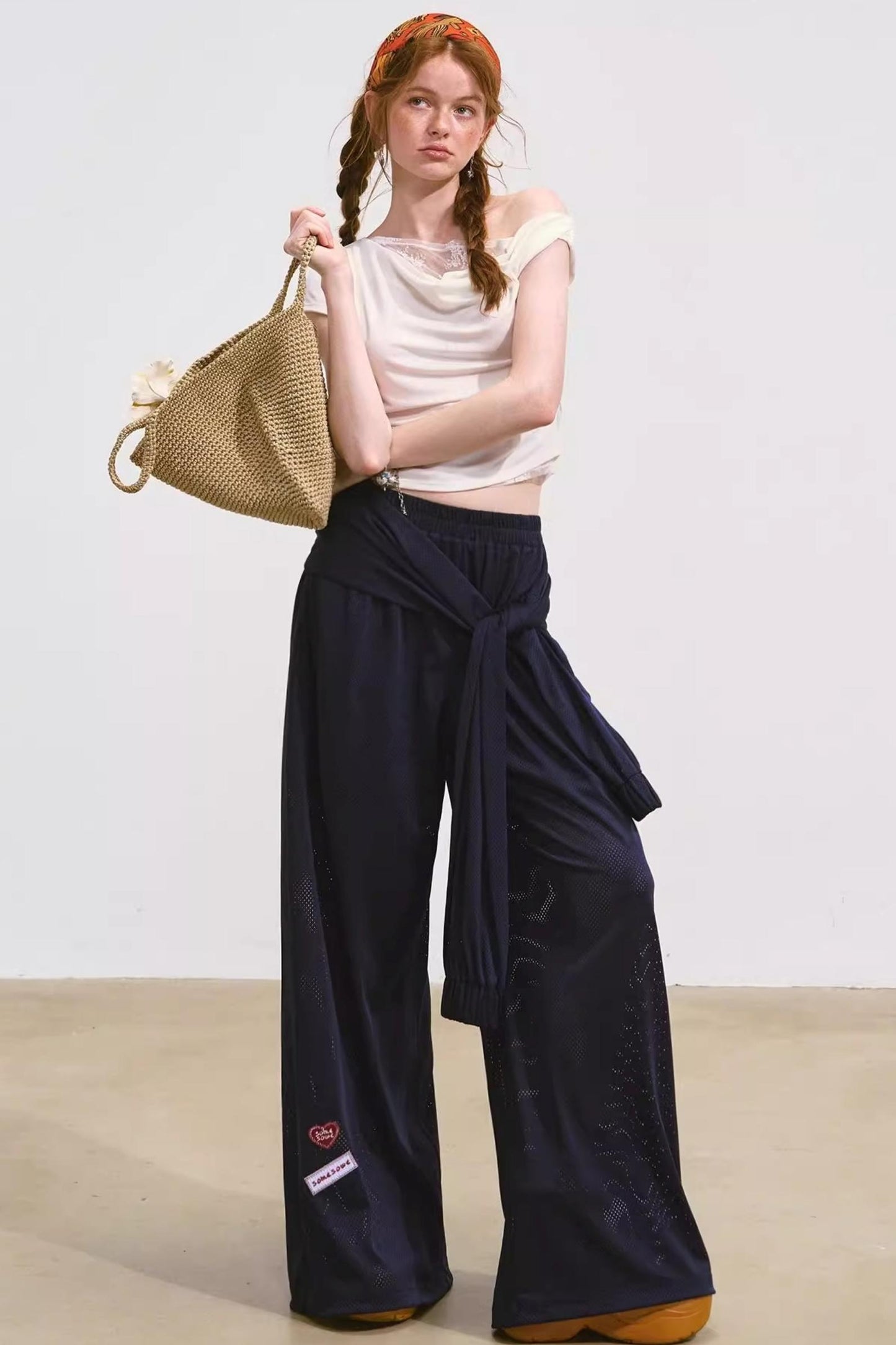 Airy Linen Wide-Leg Pants