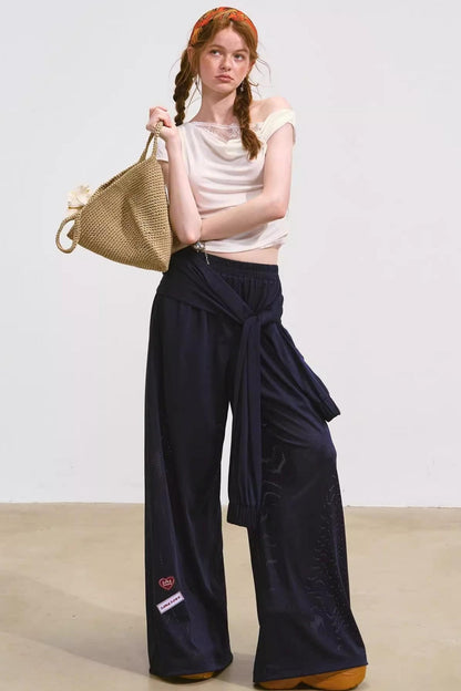 Airy Linen Wide-Leg Pants