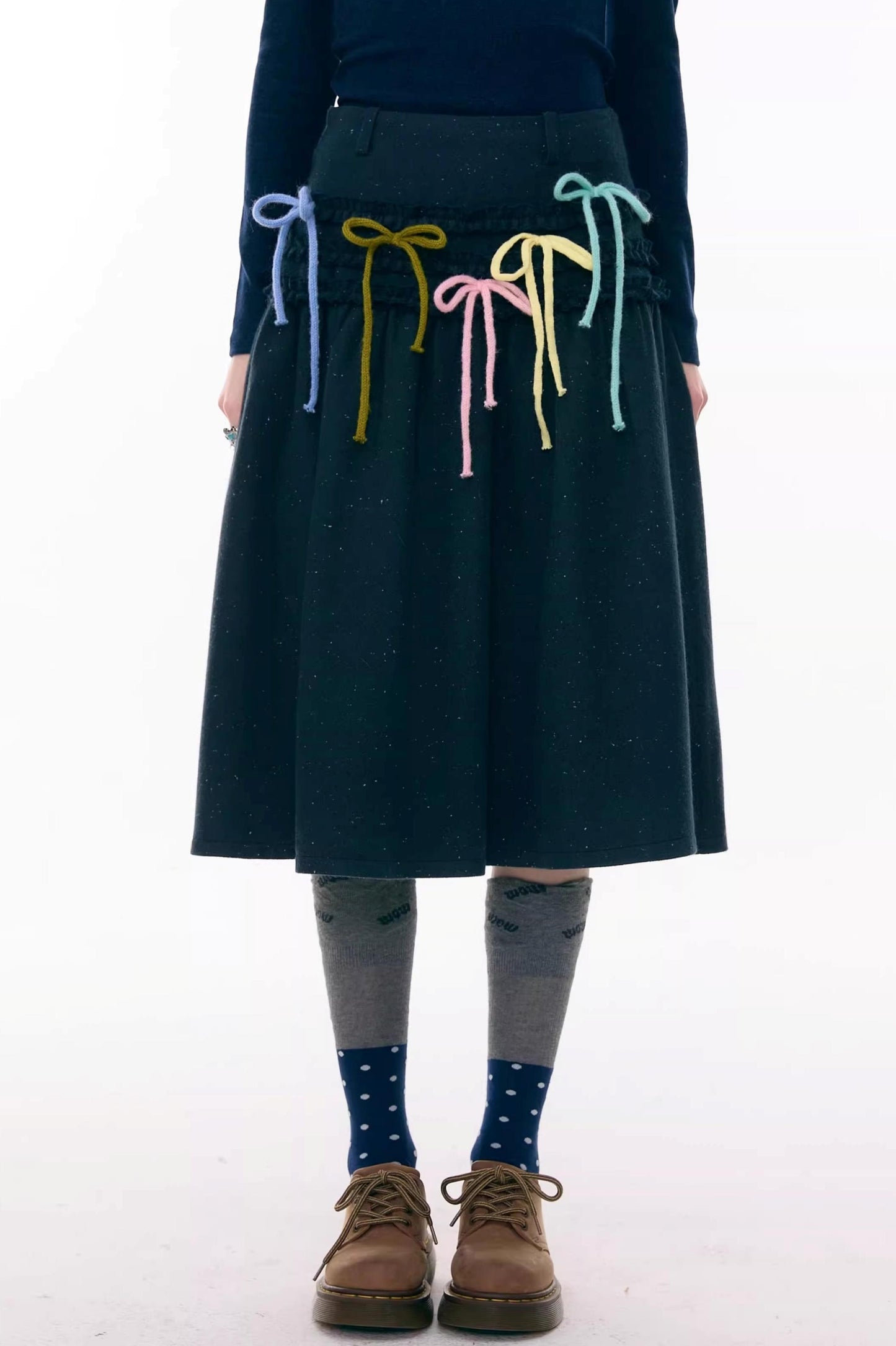 Ruffled Multi-Color Bow Skirt