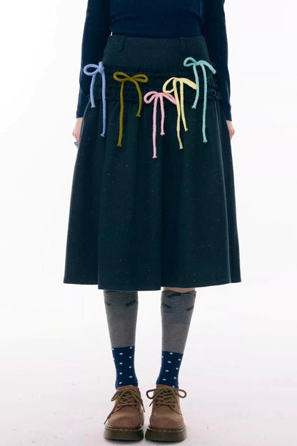 Ruffled Multi-Color Bow Skirt