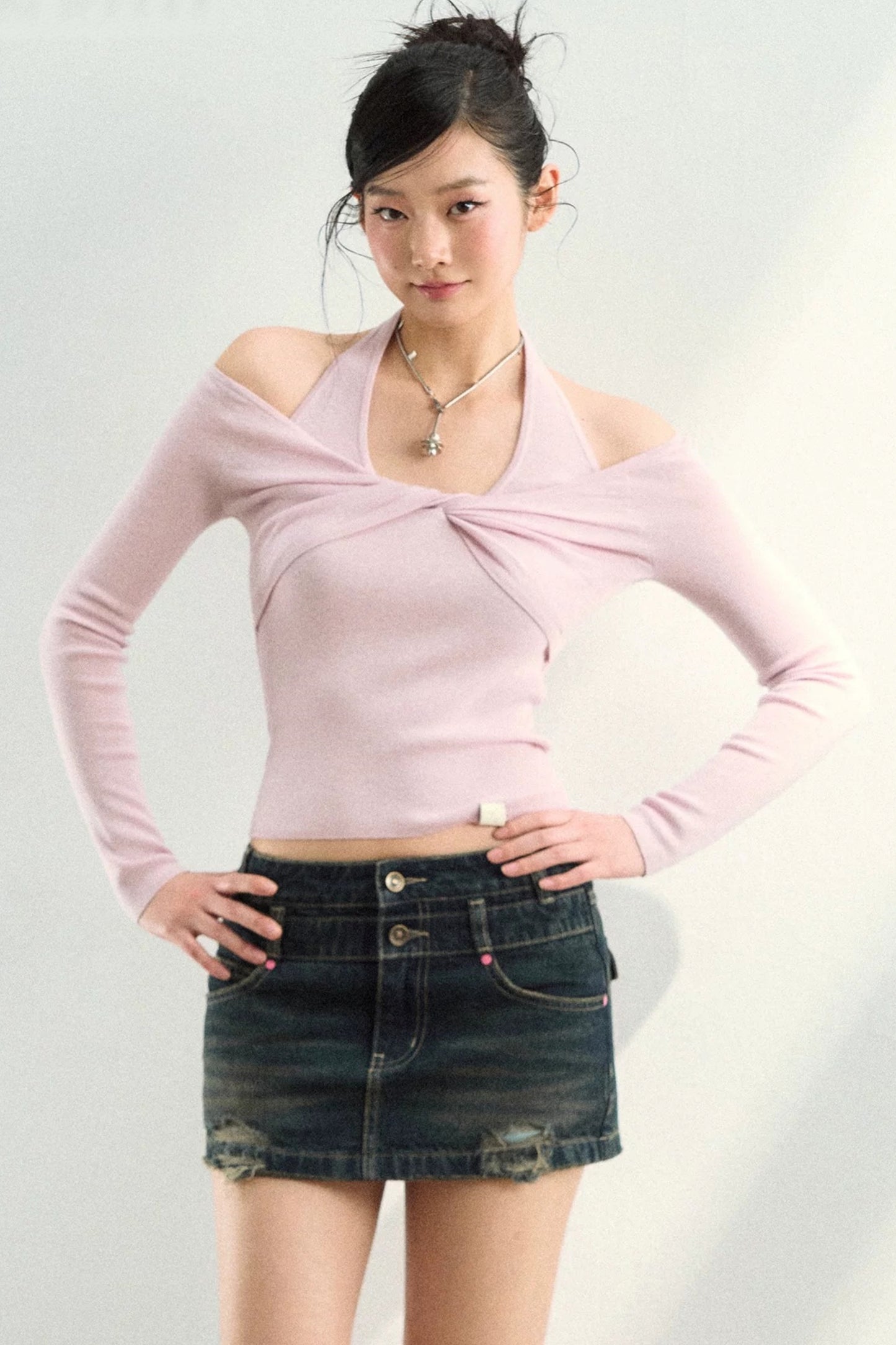 Merino Wool Off-Shoulder Top