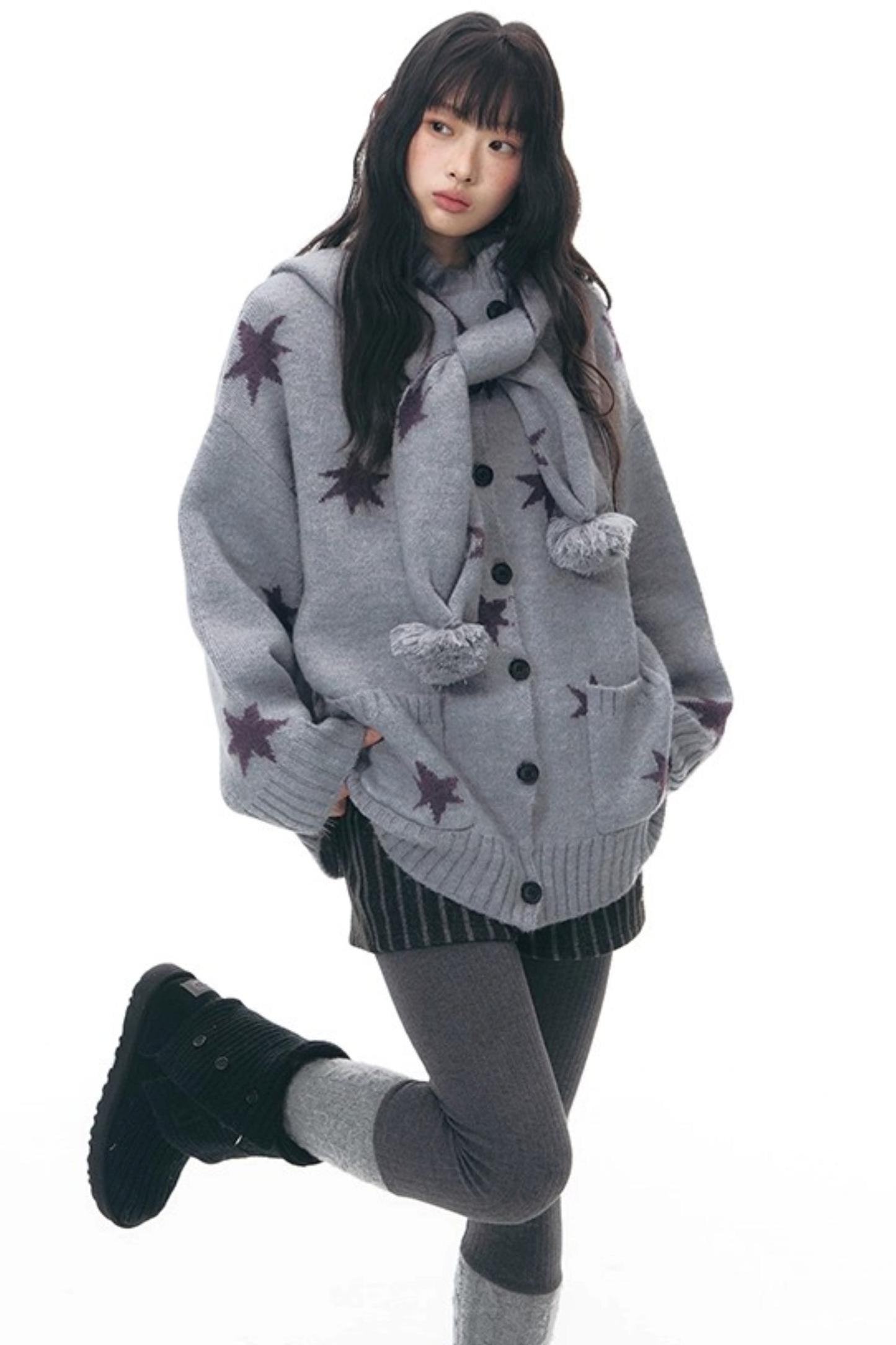 Patchwork Tweed Bootcut Shorts