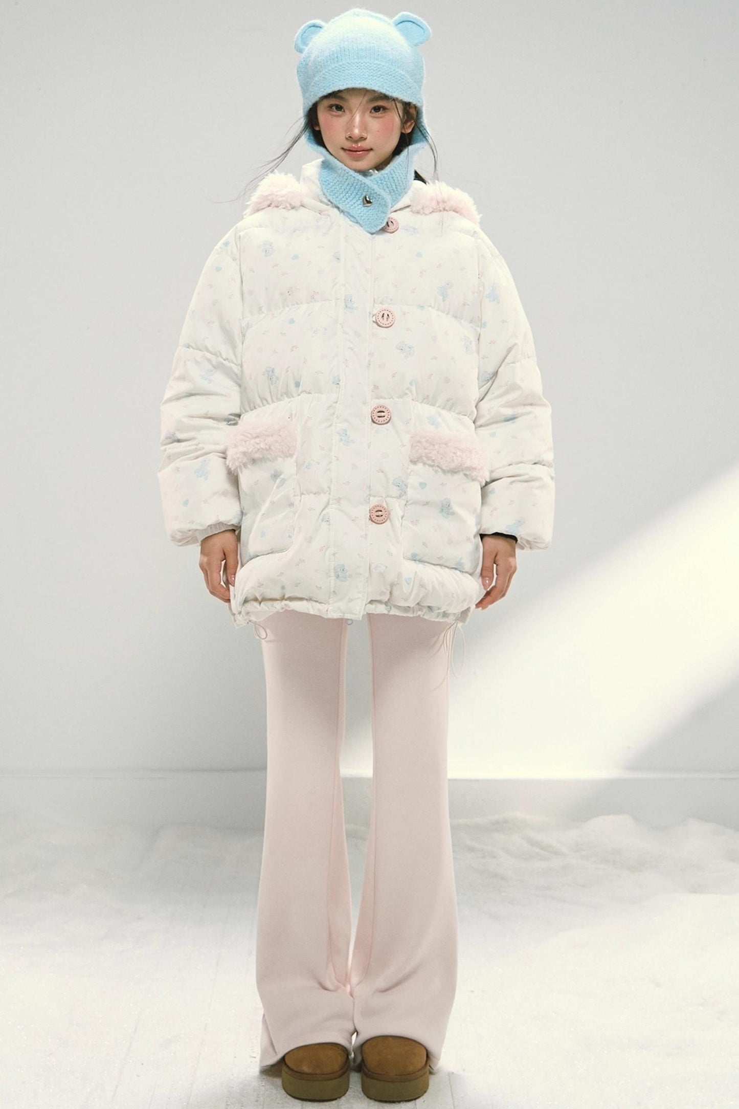 Pink Fleece Skinny Pants