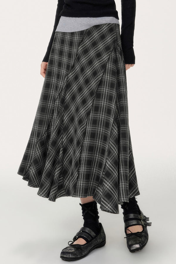 Slimming Fashion Plaid Skirt