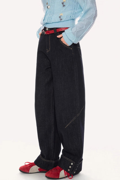 Vintage Heavy Cuffed Straight Pants