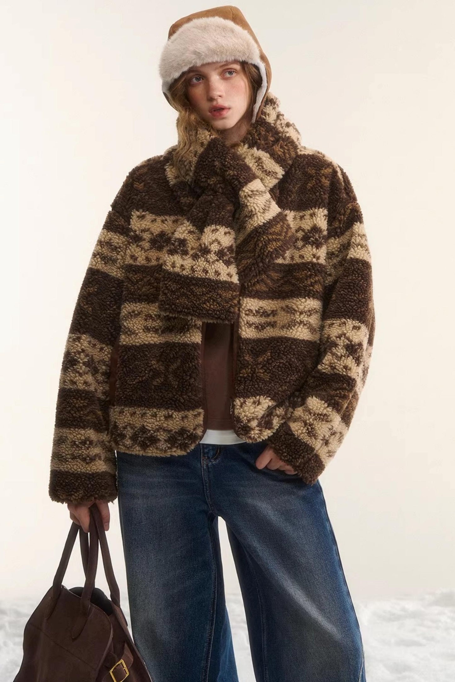 Reversible Fair Isle Fleece Jacket Set