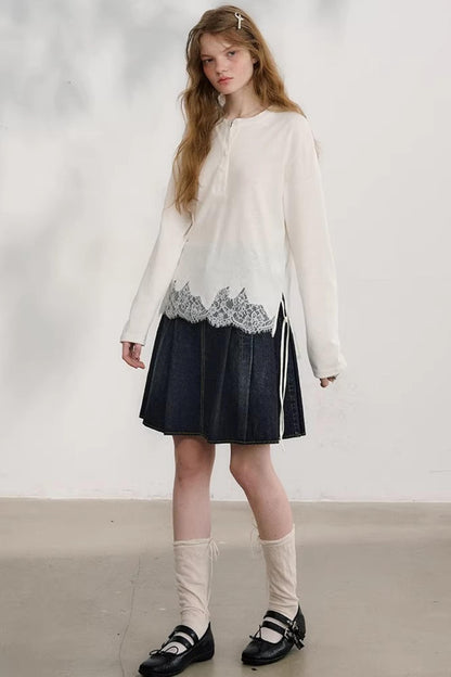 First Love Denim Skirt Set