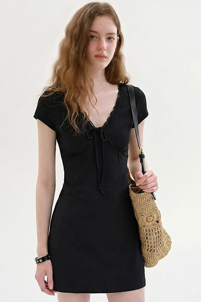 Black Lace A-Line Skirt