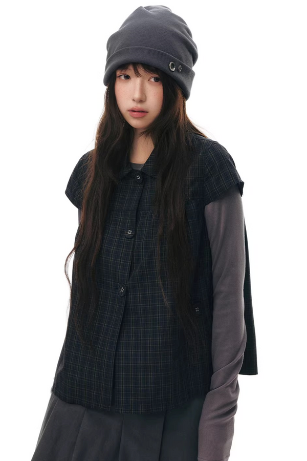 Doll Collar Flutter Sleeve Cardigan