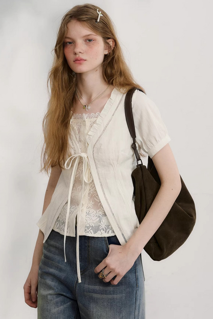 Cloud Peony Lace Blouse