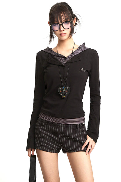 Vintage Polka Dot Long Sleeve T-Shirt