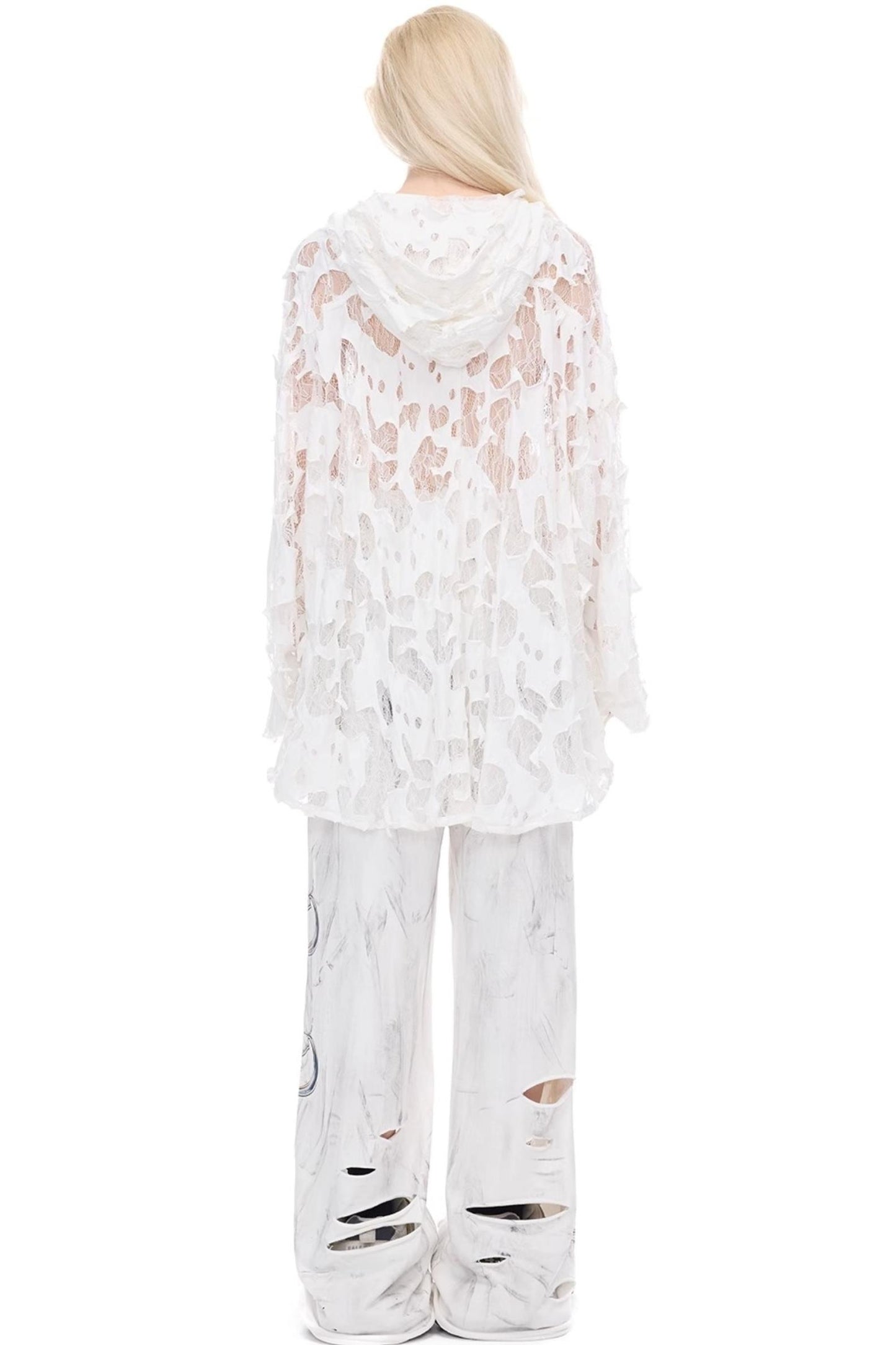 Thorned Lace Hooded Top