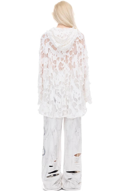 Thorned Lace Hooded Top