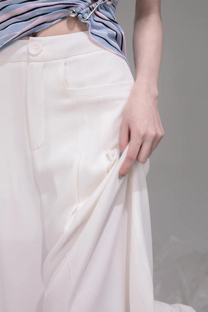 Chic Apricot Wide Leg Pants