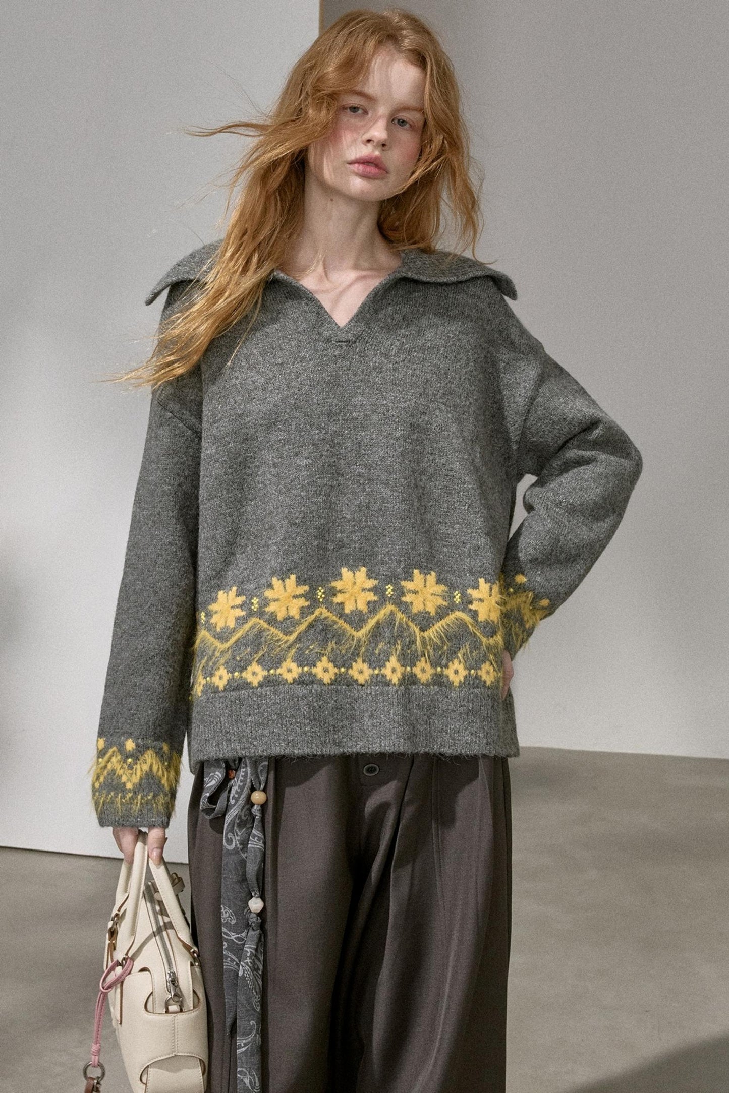 Fair Isle Vintage Embroidered Sweater