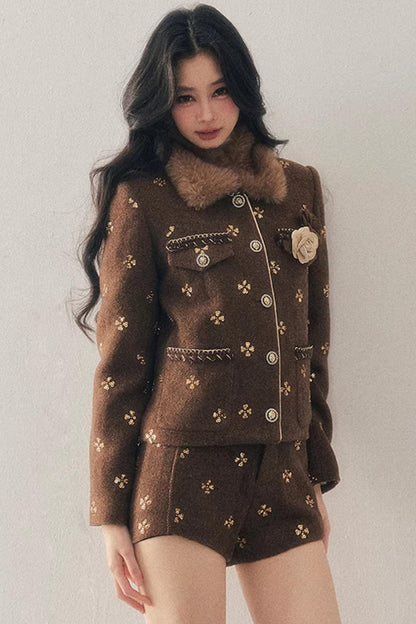 Little Fragrance Wool Jacket Set-Up