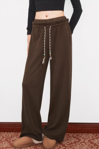 Double Waist Splicing Slim Slacks